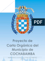 Proyecto de Carta Orgánica Del Municipio de Cochabamba (Versión Final)