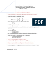 Department of Master of Computer Application 11mx36 Client Intensive Object Computing Laboratory Lab Work Sheet - 1