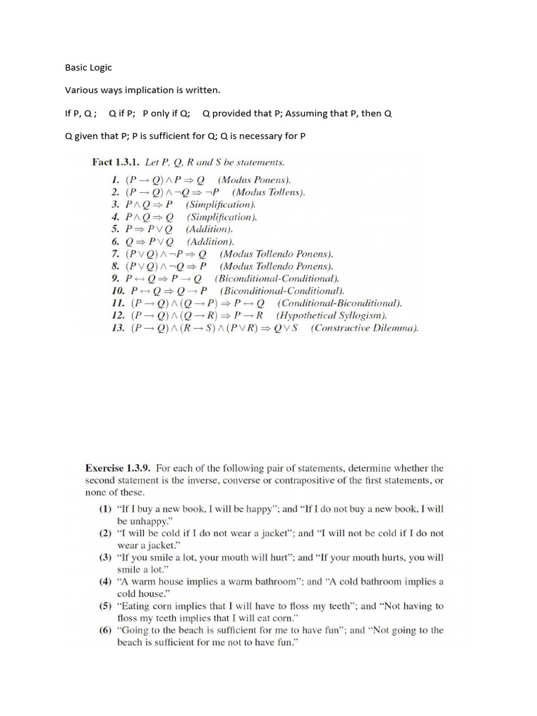 Basic Logic | PDF