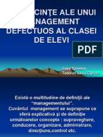 Consecinţe Ale Unui Management Defectuos Al Clasei de