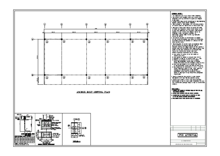 Anchor Bolt Plan (Ab 01) Rev A Model | PDF