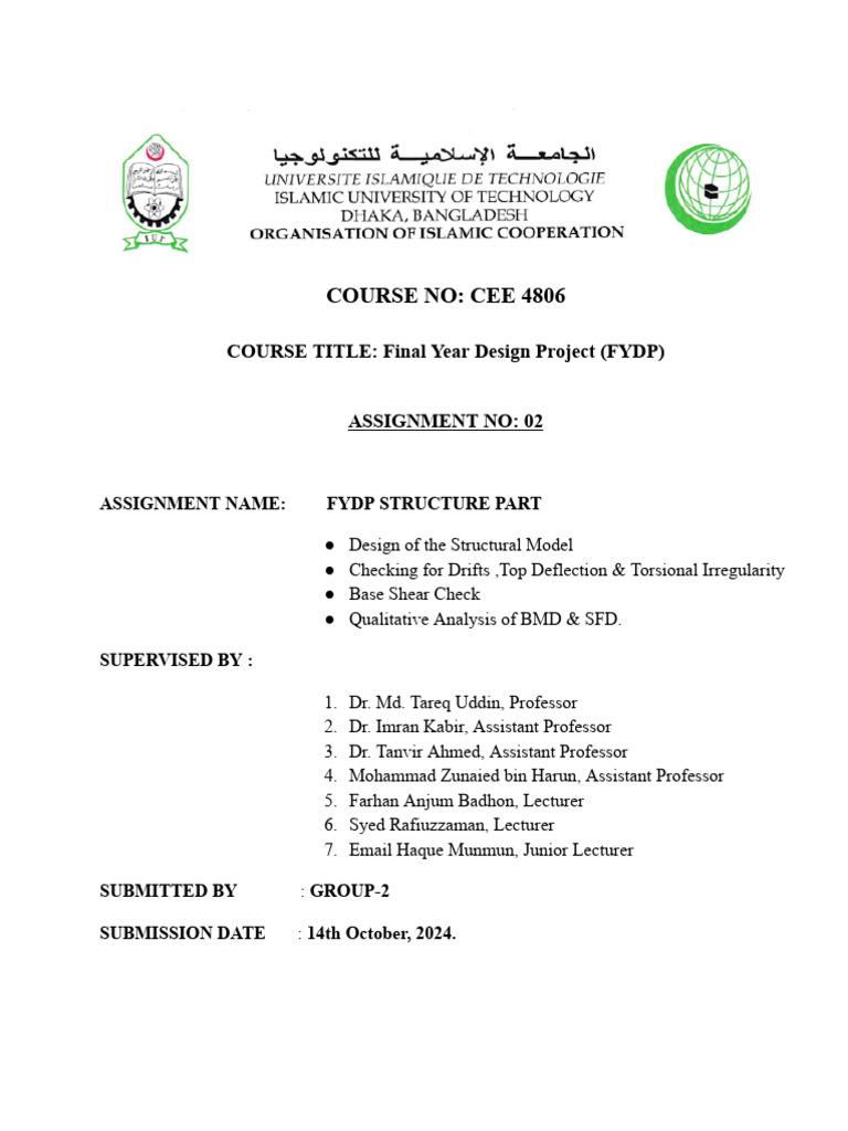 Group 02 Structural Assignment 02 | PDF | Beam (Structure) | Bending