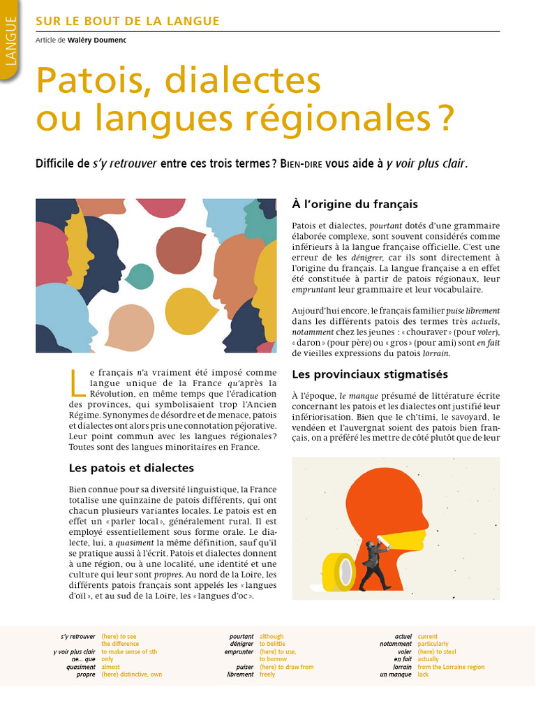 Patois Dialectes | PDF | Dialecte | Langue française