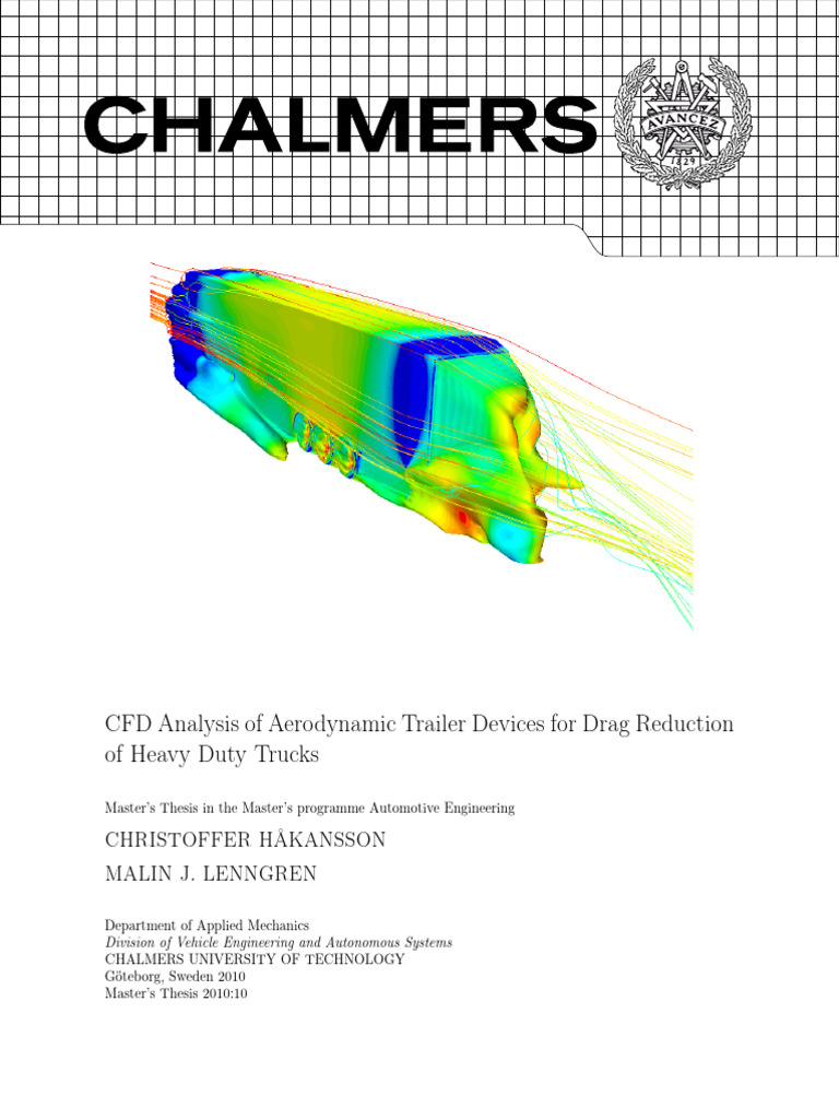 CFD Analysis of Aerodynamic Trailer Devices For Drag Reduction | PDF ...