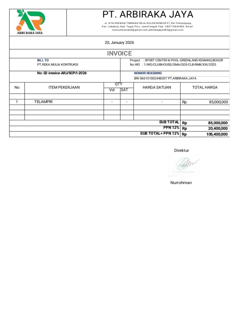 Invoice Termin Ke 2 (1) | PDF