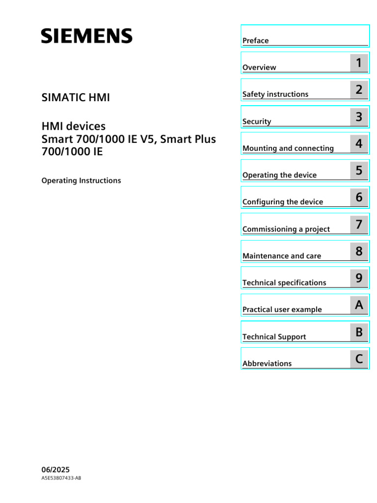 HMI Smart Plus Panel and SMART Panel V5 Operating Instructions enUS en ...