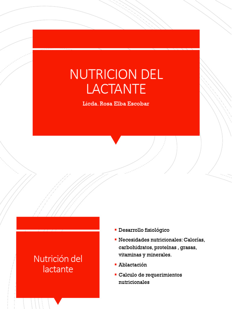 Nutricion Del Niño Lactante 2026 | PDF | Nutrición | Dieta y nutrición