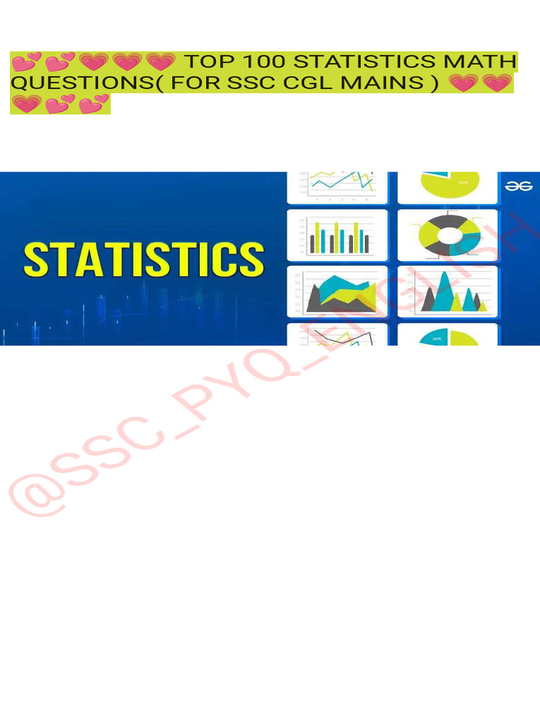 Top 100 Statistics Math Questions 1 1 | PDF