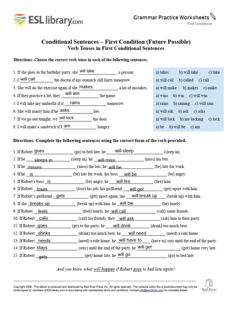 First Conditional Worksheet 1.0 | PDF