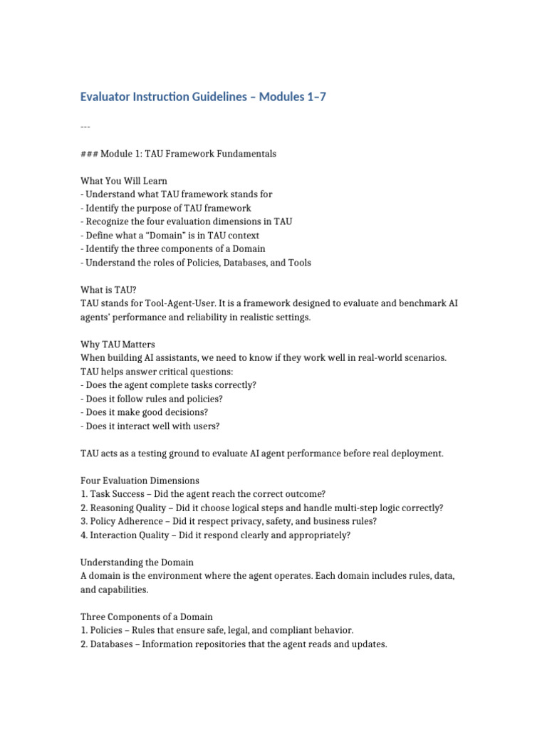 Evaluator Instruction Guidelines Modules 1 7 | PDF | Artificial ...