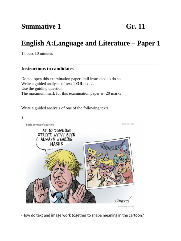 Practice Summative Paper 1 | PDF