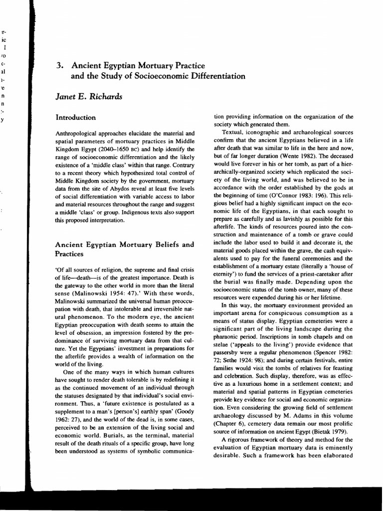 Ancient Egyptian Mortuary Practice Richards | PDF | Ancient Egypt ...