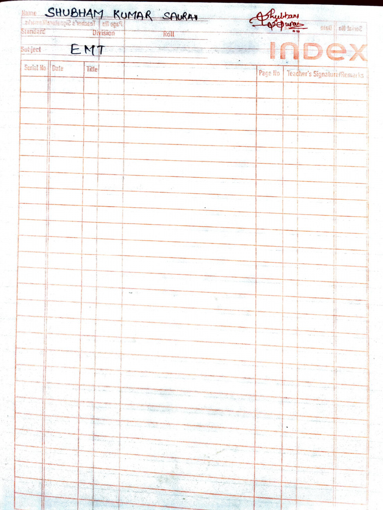 Emt Short Notes | PDF