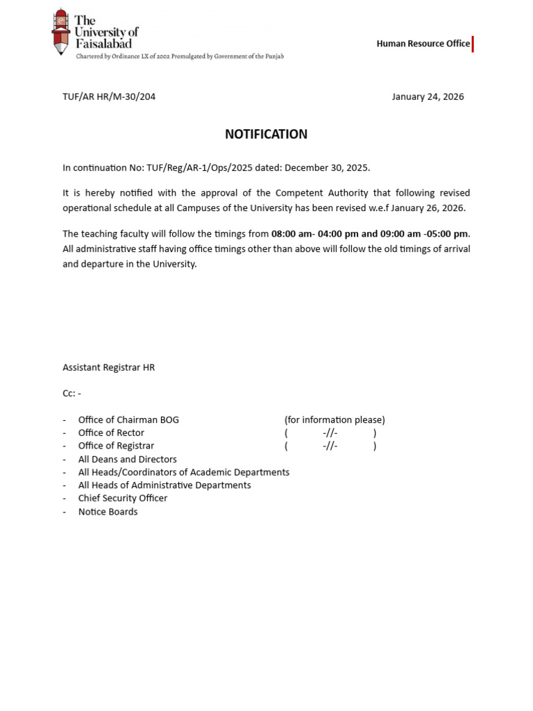 Timing Notification | PDF