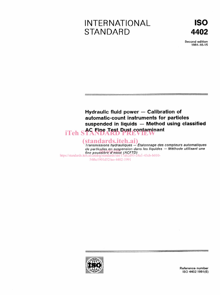 Iso 4402 1991 | PDF | International Organization For Standardization