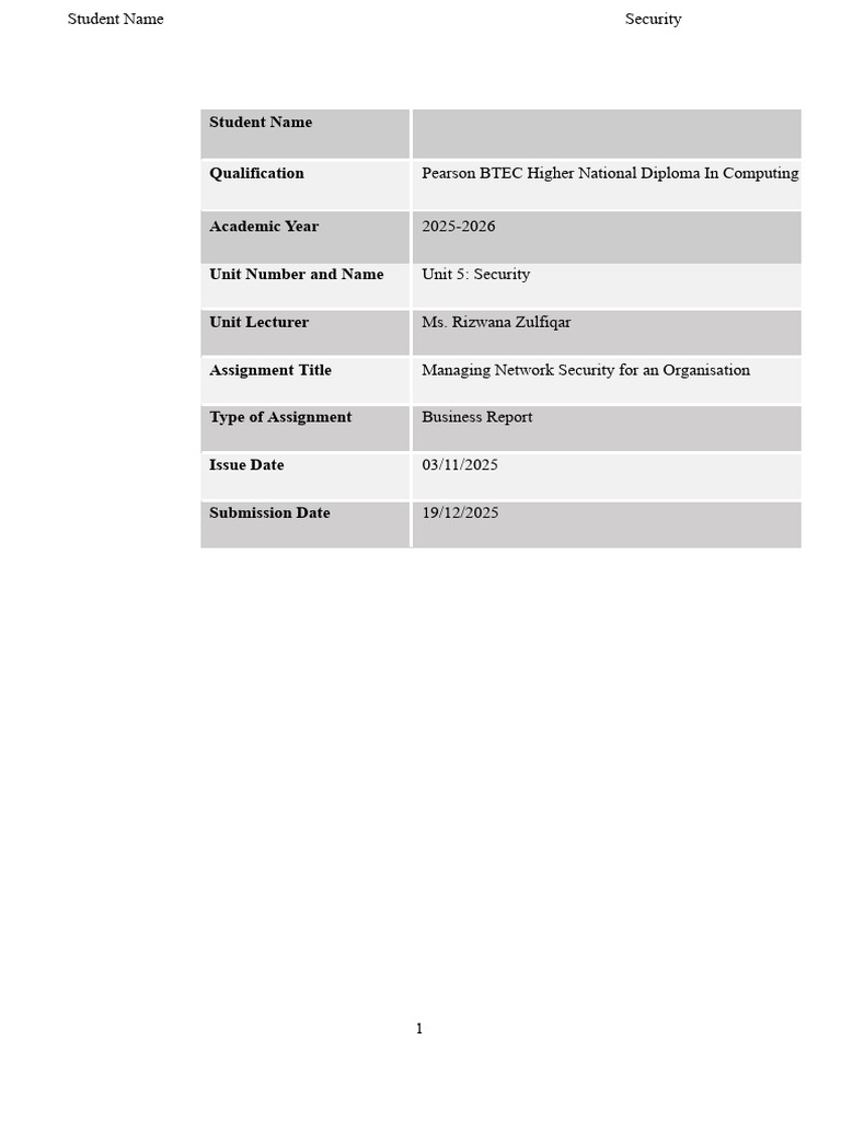 Sample Assignment | PDF | Security | Computer Security