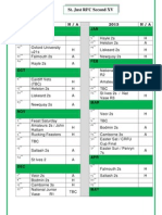 2nd Team Fixtures