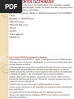 Databases (Ms Access) Notes