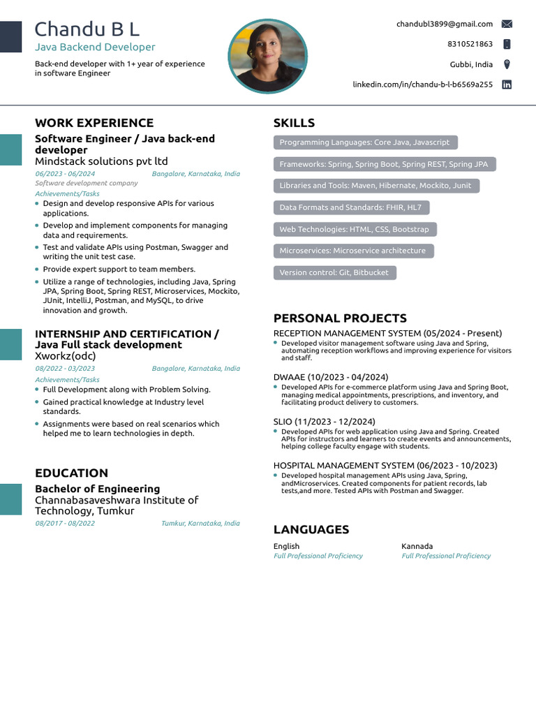 Chandu Resume | PDF | Java (Programming Language) | Software Engineering