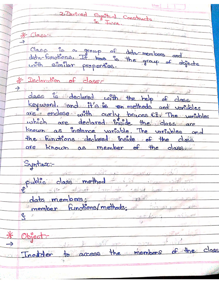 JAVA Notes 2 | PDF