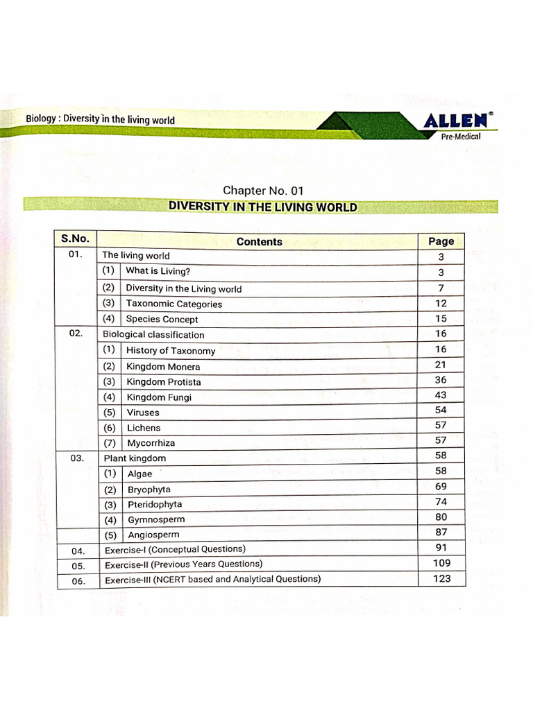 Allen Module 1 | PDF