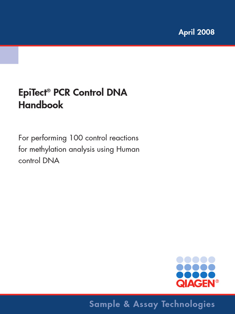 En EpiTect PCR Control DNA | PDF | Polymerase Chain Reaction | Primer ...