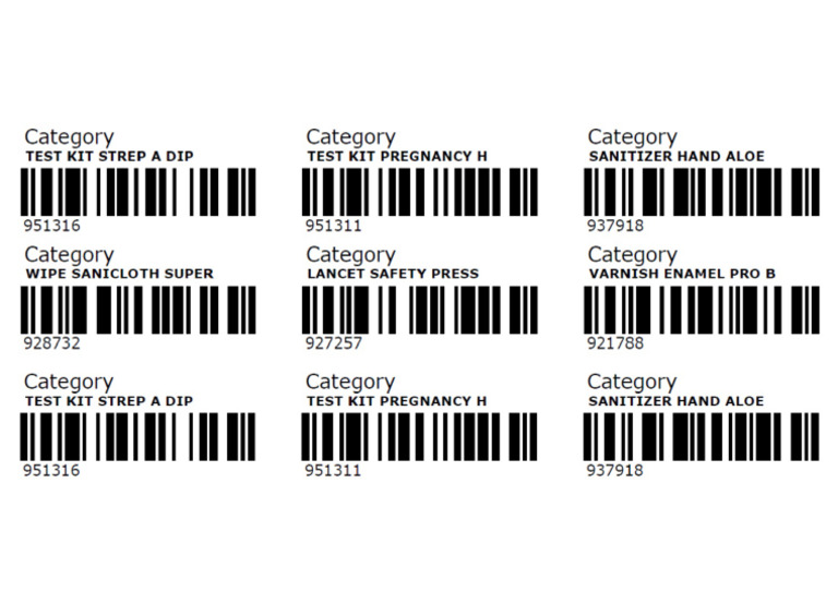 Print Page of Barcode Labels | PDF