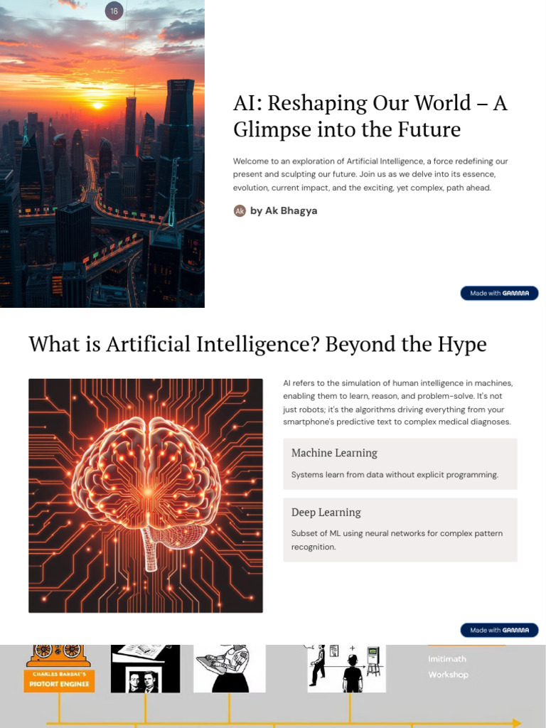 AI Reshaping Our World A Glimpse Into The Future | PDF | Artificial ...