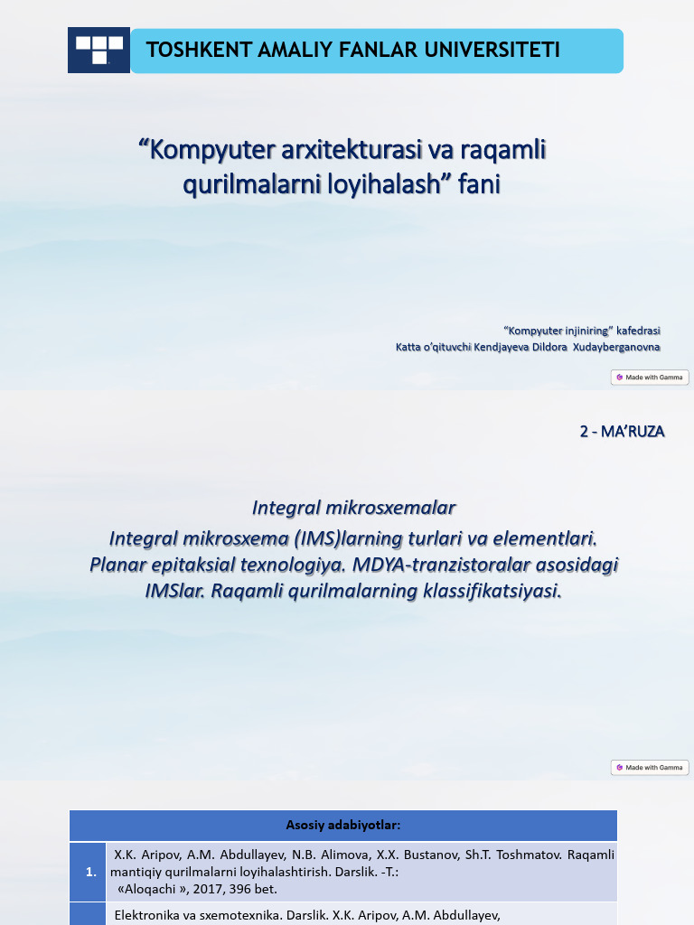 2-Ma'ruza KARQL | PDF