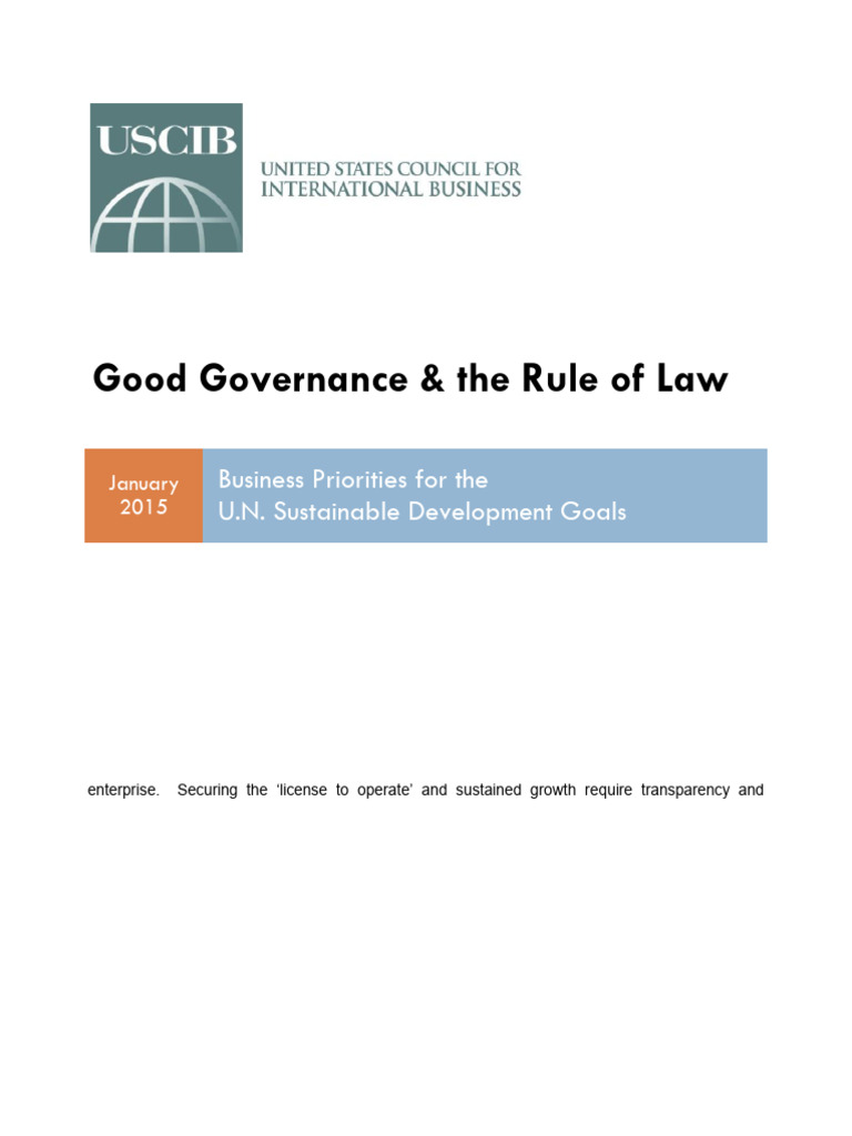 Governance and The Rule of Law | PDF | Governance | Rule Of Law