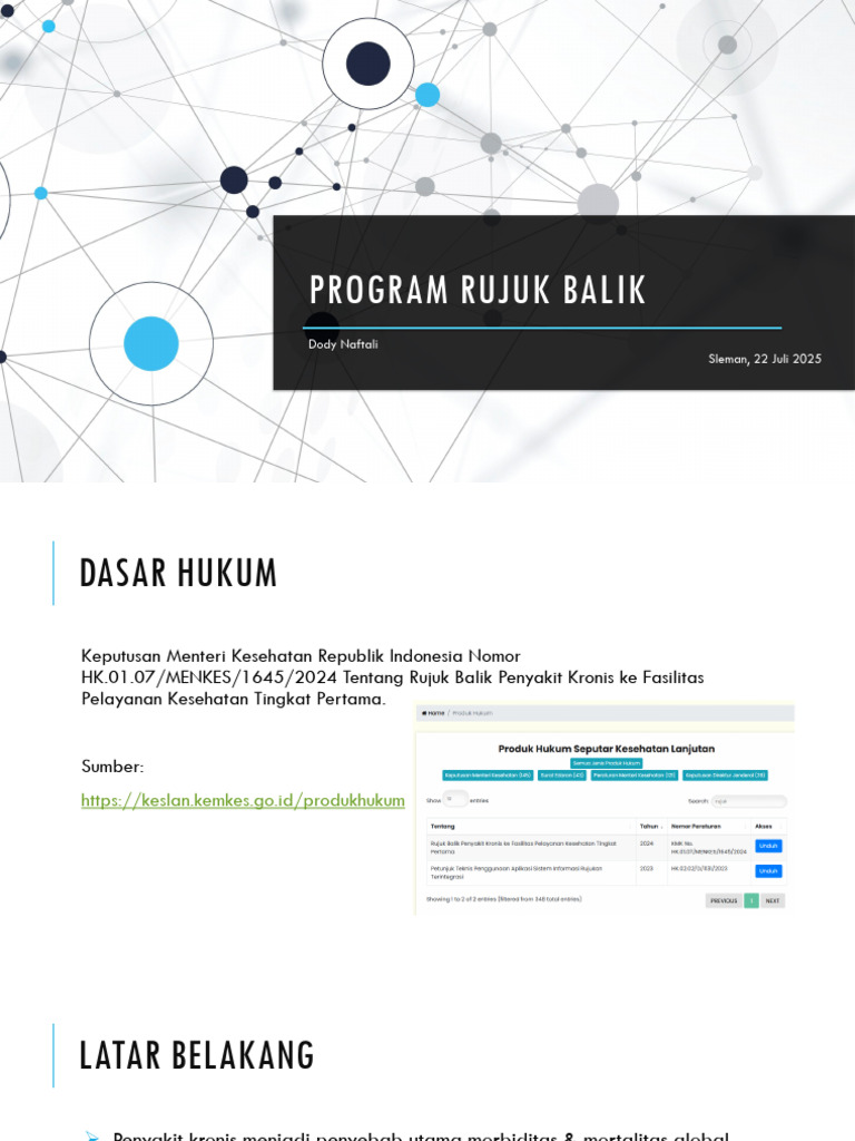Program Rujuk Balik-SISRUTE | PDF