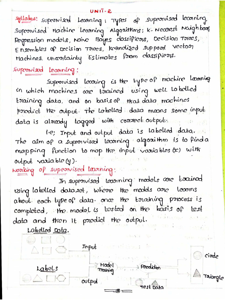 ML - Unit Ii | PDF