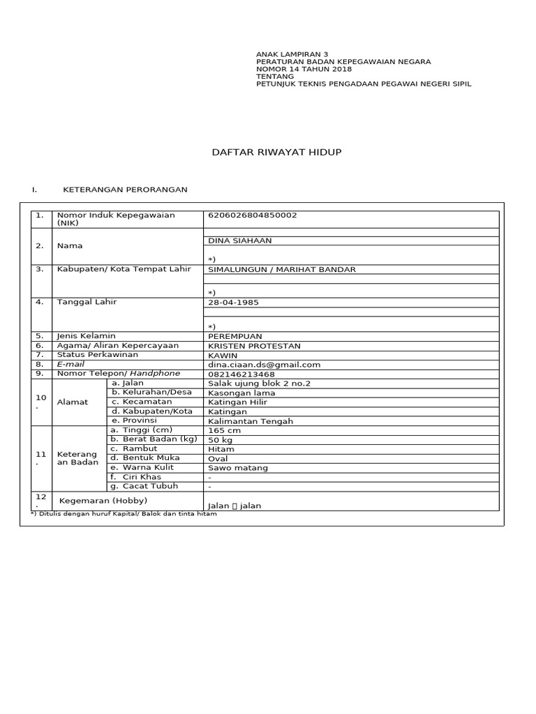 Format DRH Pendataan DMS Katingan | PDF
