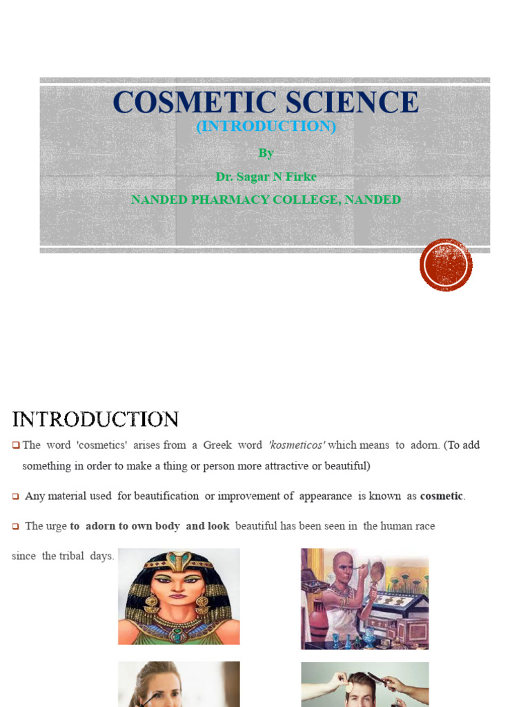 Cosmetic Science PPT 251230 150958 | PDF | Surfactant | Epidermis