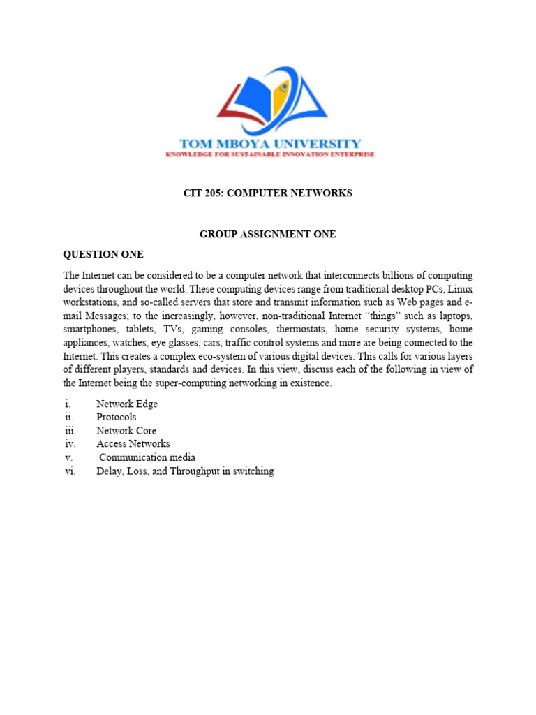 CIT 205 Assignment(1) (1) | PDF