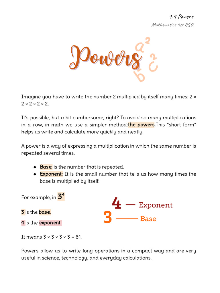 1.4 Powers (English Version) | PDF
