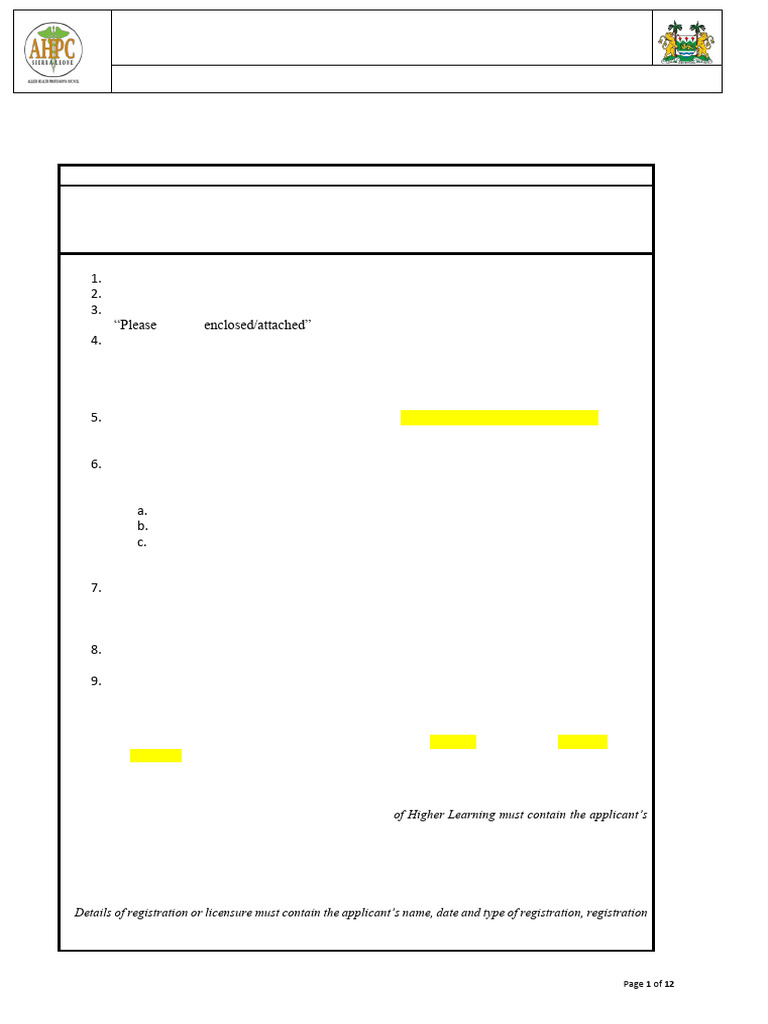 PERMANENT Application-For - Registration AHPC FINAL - 19!1!2025 | PDF ...