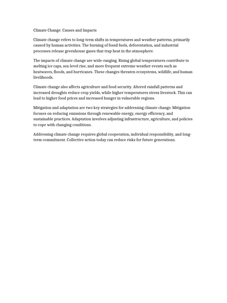Document 3 Climate Change Basics | PDF