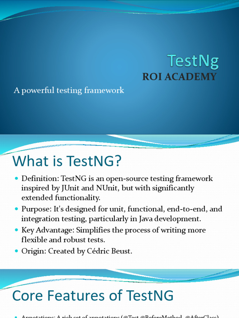 TestNg Pres 1 | PDF | Software Testing | Software Engineering