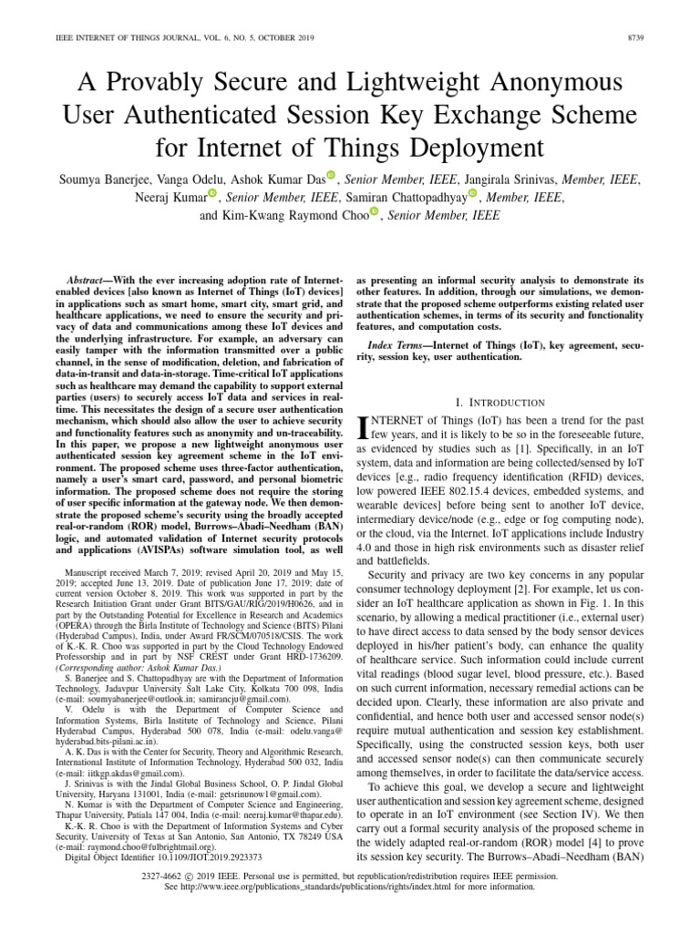 A Provably Secure and Lightweight Anonymous User Authenticated Session ...