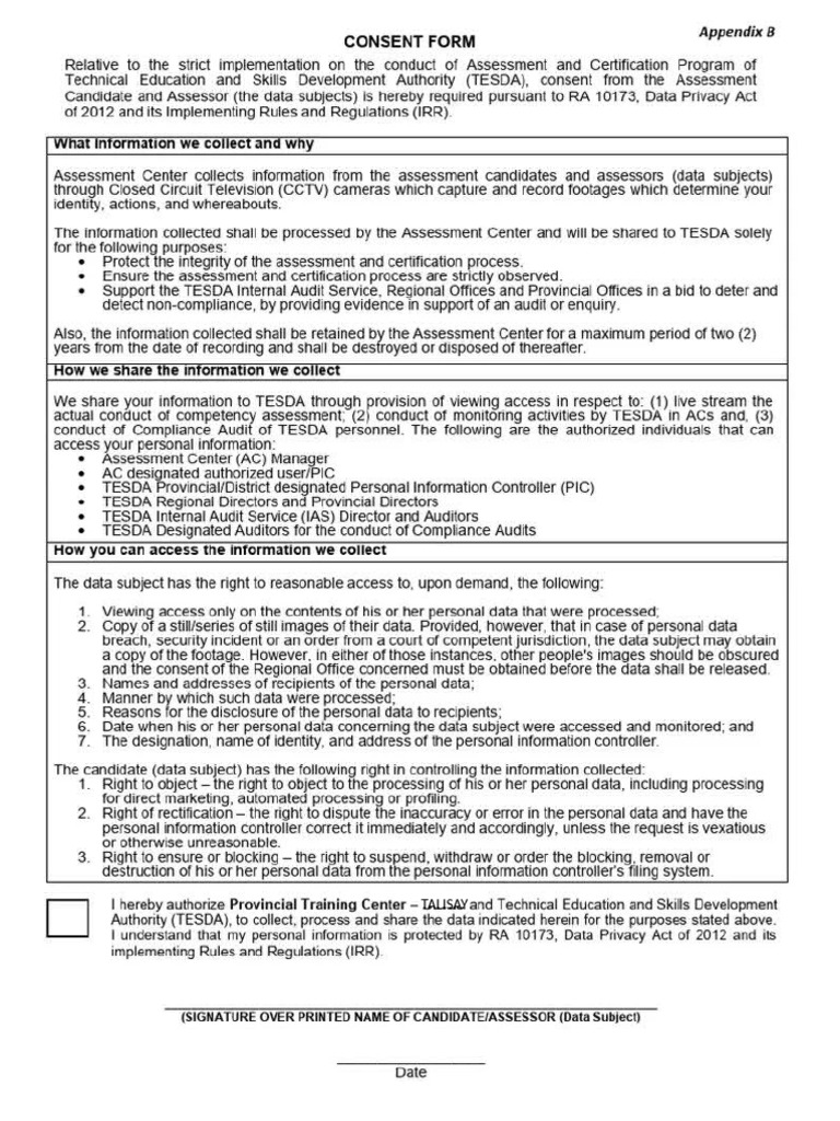 CCTV Concent Form | PDF