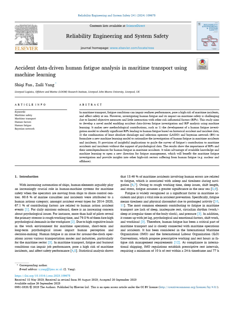 Accident Data Driven Human Fatigue Analysis | PDF | Shift Work | Sleep