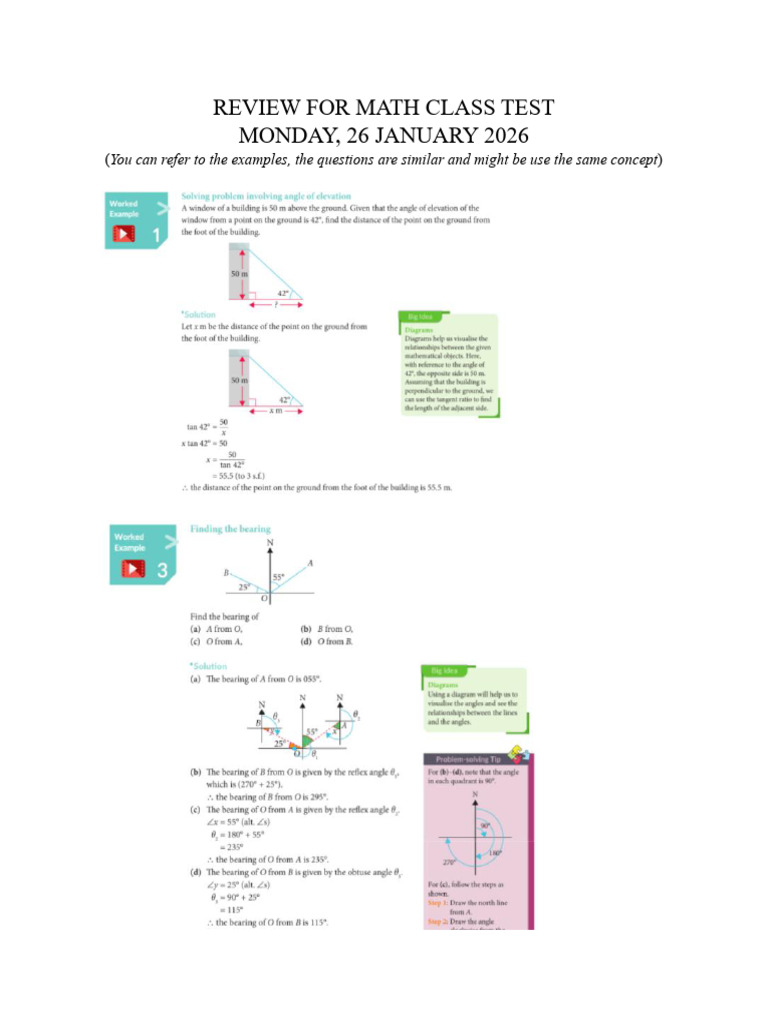 Review for Math Class Test_g9 Stochastic | PDF