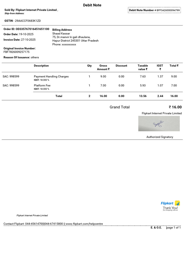 Od 335767016451651100 | PDF | Invoice | Payments