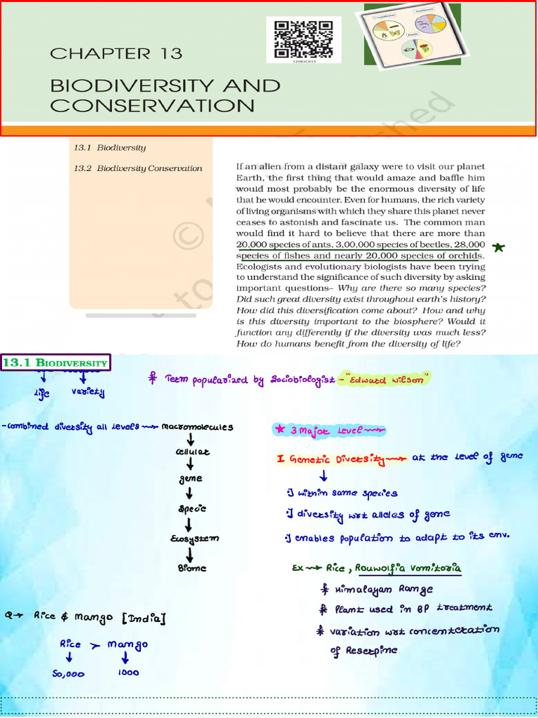Biodiversity and Conservation (NEET) | PDF
