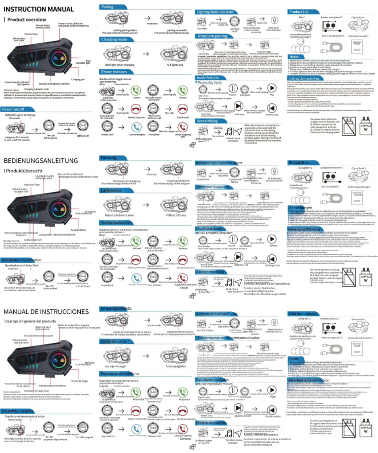 Notice Intercom Moto | PDF