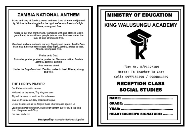 Social Studies Reception Class Cover Edited | PDF
