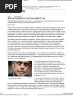 Ron Paul_ Blame the Fed for the Financial Crisis - WSJ