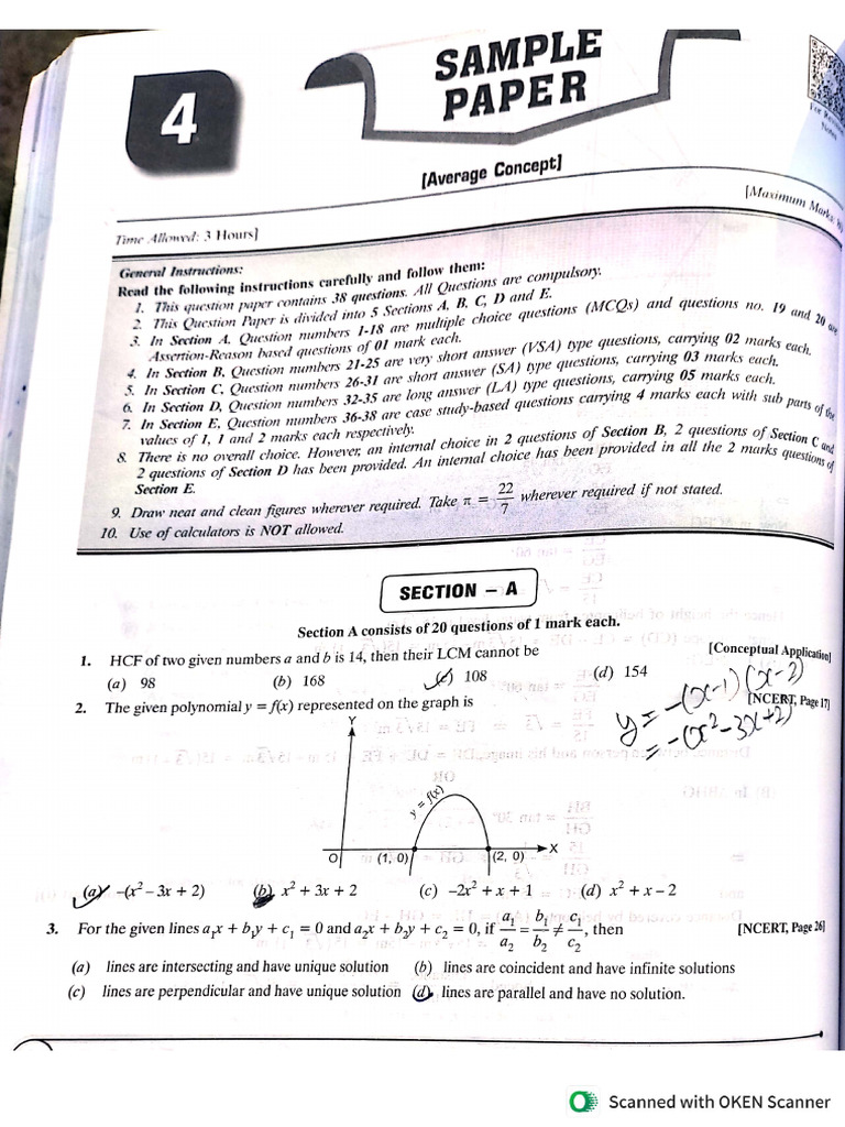 Sample Paper 4 | PDF