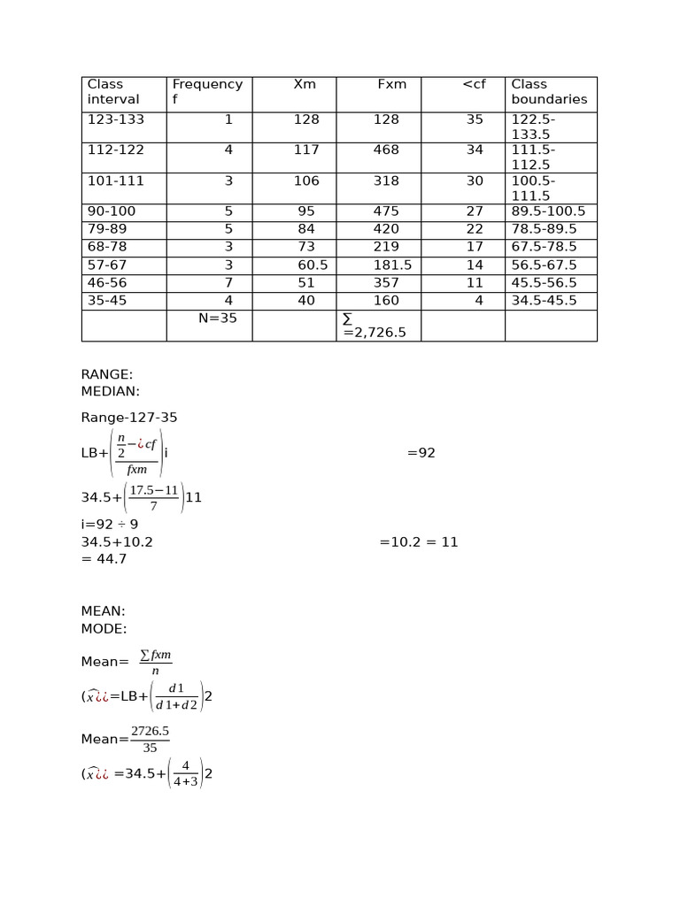Class Interval | PDF